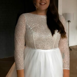 Plus Size Wedding Dress Missuri with Long Sleeves